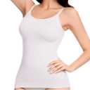 Compression Tank Tops for Women Tummy Control Shapewear Camisole Seamless Body Shaper Cami (3X-Large, White)