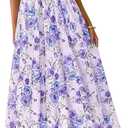 PRETTYGARDEN Womens 2026 Spring Boho Maxi Dress Eyelet Floral Long Flowy Sundresses Summer Beach Vacation Clothes, Small