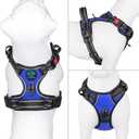 PHOEPET No Pull Dog Harness Medium Reflective Front Clip Vest with Handle,Adjustable 2 Metal Rings 3 Buckles,[Easy to Put on & Take Off](XL, Royal Blue)