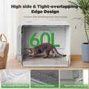 Enclosed Cat Litter Box with Lid,Drawer Design for Big Cats & Multi Cats, Covered Cat Litter Box with High Sided, Easy to Clean,Including Scoop and Litter Mat