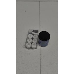 Flameless Tea Light Candle, 8-pk. AND Candel Blue Citron 6.5OZ