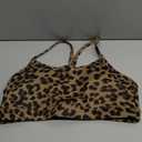 Oalka Womens Y Back Sports Bra Light Support Yoga Bras Removable Pads Strap Racerback Workout Tank Tops (Small, Khaki Leopard)