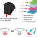 Beautikini Period Swimwear for Teens Menstrual Leakproof Taylor Bikini Top Period Bikini Swimsuit Bathing Suit for Teens Girl (Black, XS)