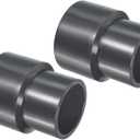PATIKIL UPVC Reducer Pipe Fitting 2" x 1-1/2" Socket Schedule 80, 2 Pack Straight Coupling Adapter Connector, Gray