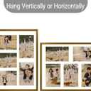 2 x Frametory - 11x14 Aluminum Collage Picture Frame - Display 4x6 Pictures with 5 Openings Mat - Real Glass Front - Horizontal/Vertical Wall Mount - Bronze 1 Pack