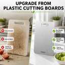 Titanium Cutting Board Set of 3, 100% Pure Titanium Cutting Boards for Kitchen, Non-Porous Metal Chopping Boards, Dishwasher Safe, Odor Resistant for Meat, Vegetables, Fruit & Raw Food Prep