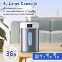 Stainless Steel Humidifier for Bedroom & Large Room,4L Easy to Clean Cool Mist Humidifier, Mold Free & Dishwasher Safe Water Tank, Essential Oil Diffuser for Baby Nursery, Plants, Home