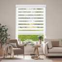 Allbright Cordless Zebra Blinds for Indoor Windows, Free-Stop Dual Layer Light Filtering Roller Shades, Day and Night Privacy Blinds for Home, Office, Bedroom, 22" W X 72" H