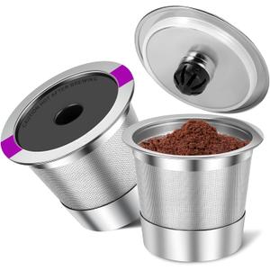Reusable K Cups and Coffee Pods,Universal stainless steel k Cups for Keurig 2.0 and 1.0 Coffee Makers machine (2)