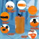 2PCS Pool Ladder Weights 10L Universal Pool Step Weights Sand Bag Waterproof 500D PVC Swimming Pool Stair Weights for Above Ground and Inside Pool with 2 Nylon Handles and 1 Funnel Orange