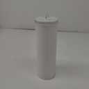 4" x14" Flameless Flickering Waterproof Candles with Remote, LED Battery Operated Timer Plastic White Pack of 1 Pillar Candles for Outdoor Use (Long Lasting 420+ Hrs)