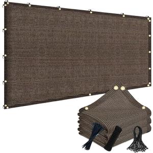 90% 10x30ft Sun Shade Cloth for Outdoor Deck Backyard Patio Garden Pergola Cover Canopy Mocha
