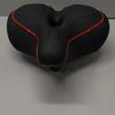 Oversized Bike Seat for Peloton Bike & Bike+, Comfort Seat Cushion Compatible with Peloton, Road or Exercise Bikes, Bicycle Wide Saddle Replacement for Men & Women, Accessories for Peloton (Red)