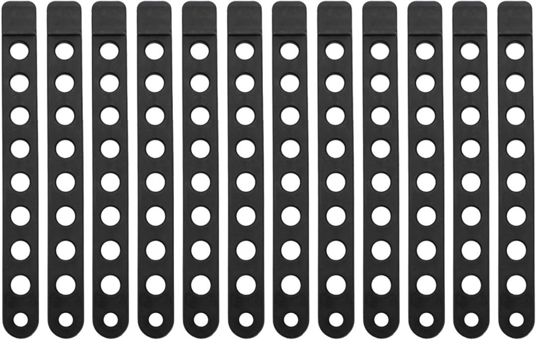 12 Pieces Bike Rack Straps, Rubber Bicycle Wheel Strap Replacement, Bike Cradle Carrier Strap with Holes for Outdoor Activities Car Rack, Cradle Tie Down