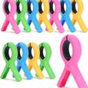 12Pcs Beach Towel Clips for Beach Chairs, 3.7 Inch Chair Clip for Cruise Pool, Clothes Pins Heavy Duty 4 Colors