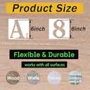 6 Inch Letter Stencils Numbers Craft Stencils, 42 Pcs Reusable Plastic Alphabet Drawing Templates for Painting on Wood, Wall, Fabric, Rock, Signage, Door Porch, DIY Art Projects