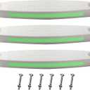 TonGass (3-Pack, White) 18" Universal Pool Ladder Step Replacement with Reflective Strip, Plastic Swimming Pool Ladder Rung Step with Stainless Steel Bolts for Inground Above Ground Pools