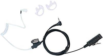 Klykon 2 Wire Covert Acoustic Tube Earpiece Headset PTT MIC for 1 PIN 2.5MM Motorola Talkabout Walkie Talkie 2 Way Radio MD200TPR MH230R MR350R MS350R MT350R MG160A MH230TPR