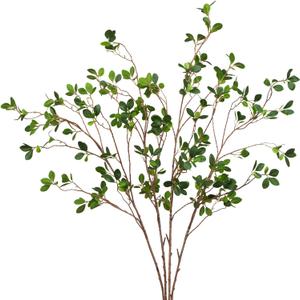 Ouddy Decor 4 Pcs Faux Stems Artificial Greenery Branches for Vase Plant Artificial Eucalytus Greenery Stems Garden Home Office Decorations (42"/Each Branch)