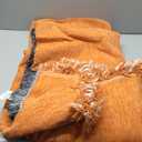 SPOUR Chenille Throw Blanket with Tassels, Textured Ultra Soft Cozy Large Throws for Couch Sofa Bed Arm Chair Settee Bedspread (Orange, 180x130cm)