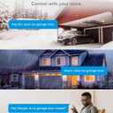 meross Smart Garage Door Opener Remote, Compatible with Apple HomeKit, Siri, CarPlay, Alexa, Google, SmartThings, and Android, Universal WiFi Garage Door Controller, App + Voice Control, No Hub Needed