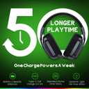 WESEARY Wireless Gaming Headset for PS5, PS4, PC, Switch & Mac, 20ms Ultra-Low Latency, 2.4GHz USB & Bluetooth 5.4 Gaming Headphones with Mic, 50H Battery Life, 3D Spatial Audio, Aurora Purple