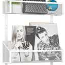 Over The Door Hooks Organizer, Coat Rack Over The Door Storage Hanger Towel Rack, Back of Door Storage Organizer for Bathroom,Bedroom,Kitchen,Office (White, 3-Tier)