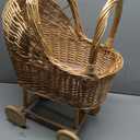 Vintage Wicker Baby Carriage Basket Set for Baby Shower, Wedding Party