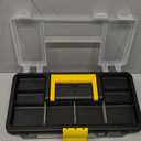 Performance Tool W54012 Heavy Duty Plastic Organizer Tool Box for Workshops and Garages, Black, 12.5-Inch