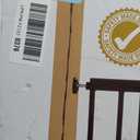 Ingenuity Decorative Panel Tall Baby Gate & Dog Gate, 28"-42" Wide, 30" Tall, Hardware or Pressure Mounted, Install on Top or Bottom of Stairs, Banister, or Doorway - Espresso