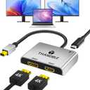 Mini DisplayPort to HDMI Adapter with DisplayPort for Dual Monitor, Thunderbolt 2 to HDMI and DP Female Splitter Extended Display Adapter, Compatible with MacBook Air, Mac iMac, Surface Pro