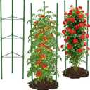 MYMULIKE 3 Pack Extra Larger Tomato Cages, 51in*17in Adjustable Tomatoes Plant Stakes Support Cages Trellis for Garden, Garden Trellis for Vegetable Flowers Fruits Climbing Plants