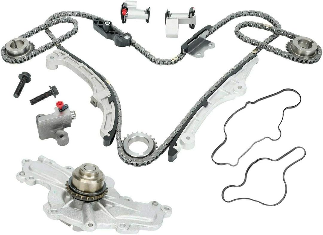 BLACKHORSE-RACING Timing Chain Kit + Water Pump Compatible with 2007 2008 2009 2010 Ford Mercury 3.5L Lincoln Mazda 3.7L DOHC