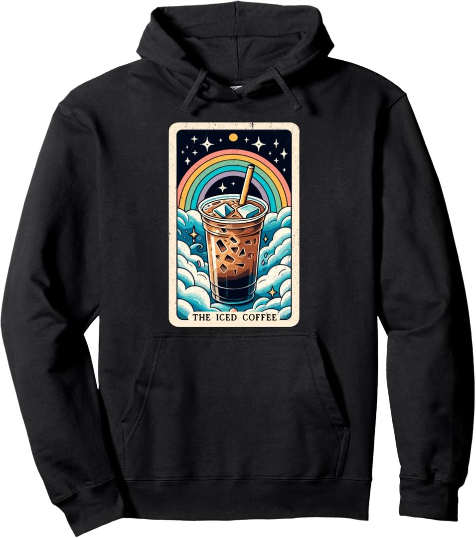The Iced Coffee Tarot Card Funny Iced Coffee Pullover Hoodie, M