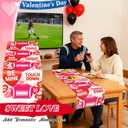 2 x Valentine's Day Football Table Runner 13 x 36 Inch Red Love Heart Touch Down Table Runner Football Birthday Party Decoration for Sport Home Kitchen Dining Party Supplies