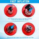 5 ft or 5.9 ft Giant Inflatable Beach Ball Jumbo Rainbow Ball Extra Large Inflatable Toys for Pool Summer Beach Pool Event Party Massive Games (60 In, Blue, Yellow, Red)