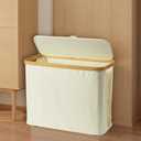 Beige Toilet Paper Basket Organizer for Bathroom, 12 Rolls Toilet Paper Standing Holder with Lid, Large Capacity Container for Tissue Papers, Socks, Toys and Towels