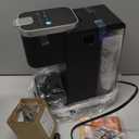 Single Serve Coffee Maker with Built-in Detachable Milk Frother, Iced and Hot Coffee Machine for K Cup & Grounds, 40oz Removable Water Reservoir, 6 Cup Sizes, Fits 7.3" Travel Mug, Black