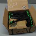 CARPATHEN 100 Drip Irrigation Emitters Vortex - Drip Irrigation Parts for Irrigation Kit - 1/4 inch Irrigation Tubing Compatible - 360 deg Adjustable Fan Sprayer for Raised Garden Bed, Potted Plants