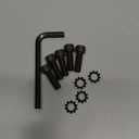 Maxmoral 6 Sets 1/4-28 x 3/4" UNF Hex Socket Head Cap Screws with Exterior Tooth Lock Washers, Allen Head AR Grip Replacement Screws with Hex Wrench, Fine Threaded