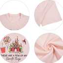 Women Magical Christmas T Shirt Merry Christmas Shirt Xmas Magic Kingdom Shirts Magic Castle Holiday Short Sleeve Top Tee Red (Pink, XL)
