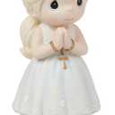 Precious Moments Blessings On Your First Communion Blonde Hair Girl Figurine, Bisque Porcelain Communion Gift for Girls, Religious Keepsake for Catholic and Christian Faith