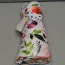 BORITAR Baby Blanket for Girls Super Soft Double Layer Minky with Dotted Backing, Receiving Blanket with Elegant Floral Multicolor Printed Blanket 30 x 40 Inch(75x100cm)