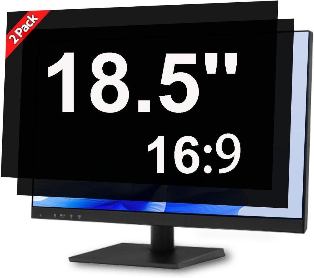[2 Pack] 18.5 Inch Privacy Screen for Computer Monitor Blue Light Screen Protector Anti Glare Anti-Scratch Monitor Privacy Shield Screen 18.5 Inch 16:9 Aspect Ratio