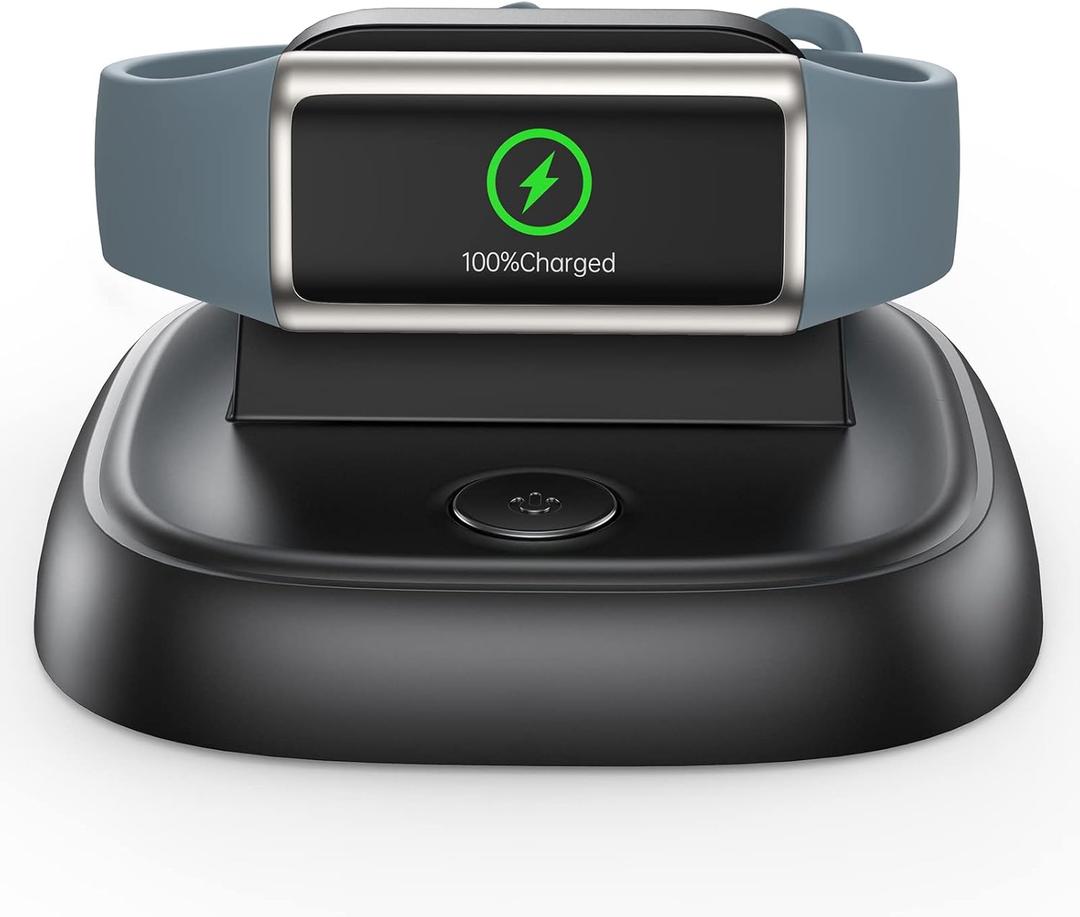 LVFAN for Fitbit Charge 6/Charge 5/Luxe Charger, Charging Cable Replacement Accessories with Reset Button, Smart Watch Fast Charging Station, Magnetic Charger Stand Dock for Fitbit Charge 6/5&Luxe