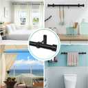 Curtain Rods for Windows 66 to 120, 1 Inch Industrial Curtain Rod, Black Rustic Window Rods For Bedroom, Indoor&Outdoor Drapery Rod, Room Divider Adjustable Telescope Design