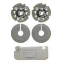 2 Pack Sun Visor Clip Replacement Compatible with 2011 2012 2013 2014 2015 2016 2017 2018 2019 Model, ABS Construction Sunvisor Inner Clips Holder Hook (Grey)