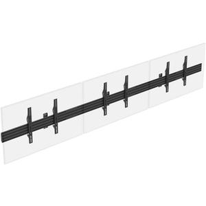 Monoprice 3x1 Menu Board Wall Mount for Screens Between 32in to 65in, Adjustable Tilt, Max Weight 66 Lbs Per Screen, VESA Patterns Up to 600x400, Steel Construction, Black - Commercial Series