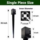 ARIFARO 4x4 Fence Post Anchor Ground Spike, 36 Inch Heavy Duty Powder Coated Metal Post Anchor for Fence, Mailbox & Garden Posts, Fits 3.5" x 3.5" Actual Post, Black, Pack of 4