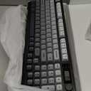 LexonElec M96 Wireless Keyboard, Low Profile Quiet Typing Membrane Gaming Keyboard with Smart Display & Knob, RGB Backlit, USB C Rechargeable, 94 Keys PBT Keycap for Windows PC,Mac,Linux-Moonlit Night